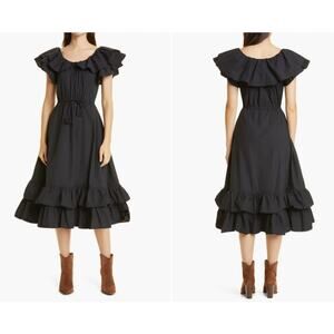Mille Palma Tiered Ruffle Cotton Dress Size‎ XS
